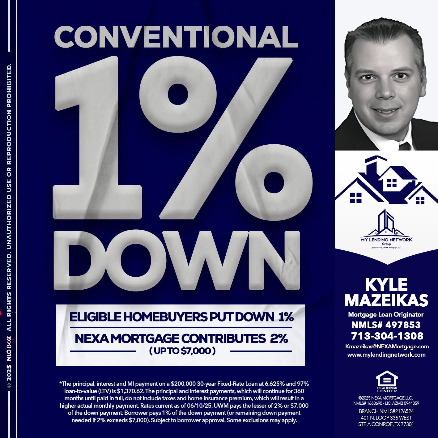 CONVENTIONAL - Kyle Mazeikas -Branch Manager / Mortgage Advisor
