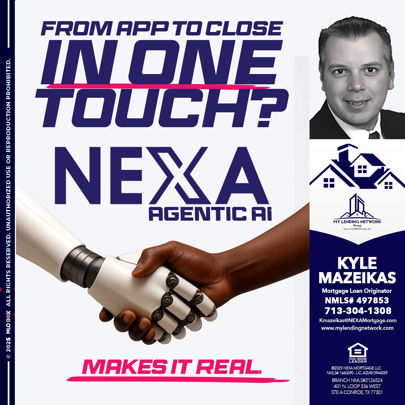 IN ONE TOUCH - Kyle Mazeikas -Branch Manager / Mortgage Advisor