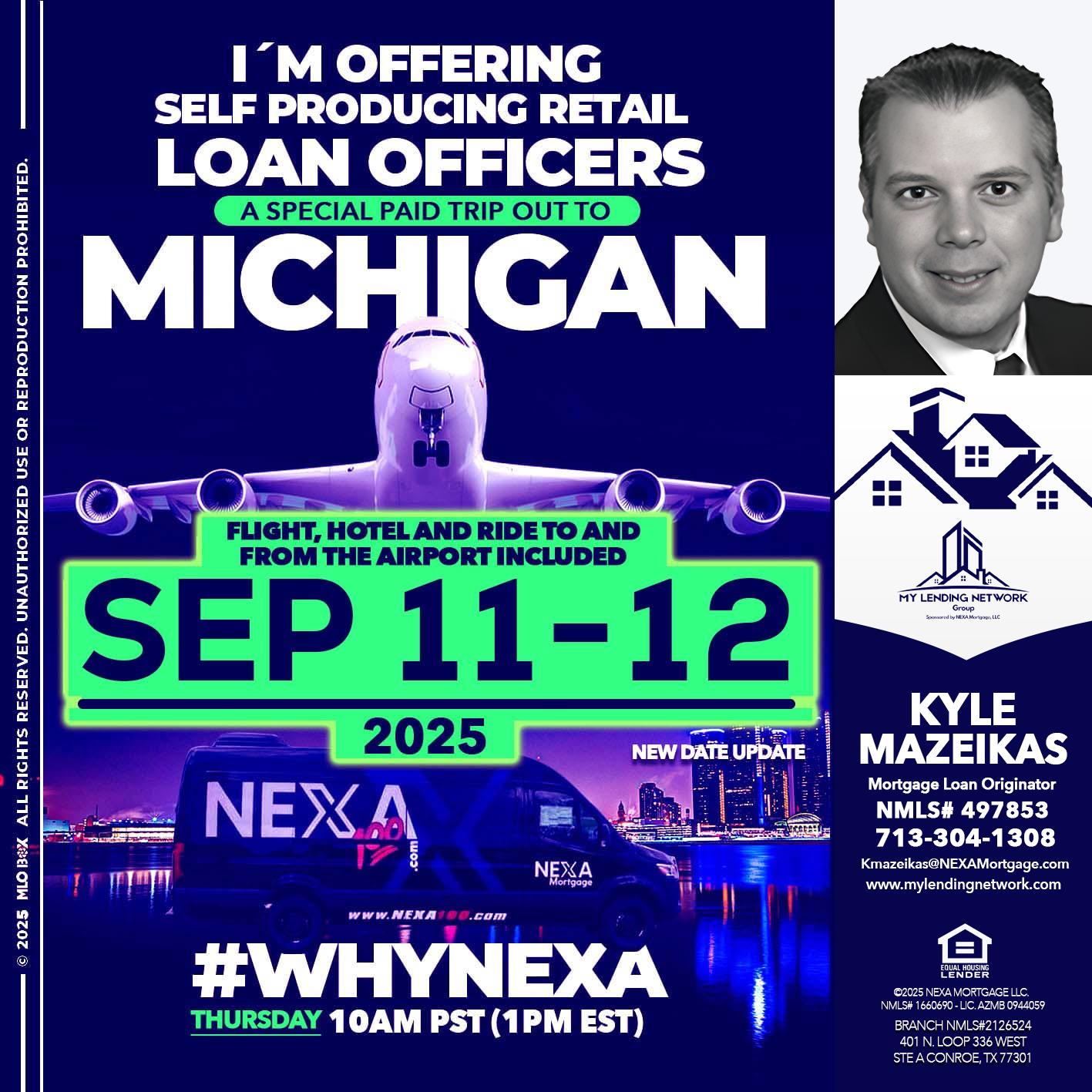 MICHIGAN TRIP - Kyle Mazeikas -Branch Manager / Mortgage Advisor