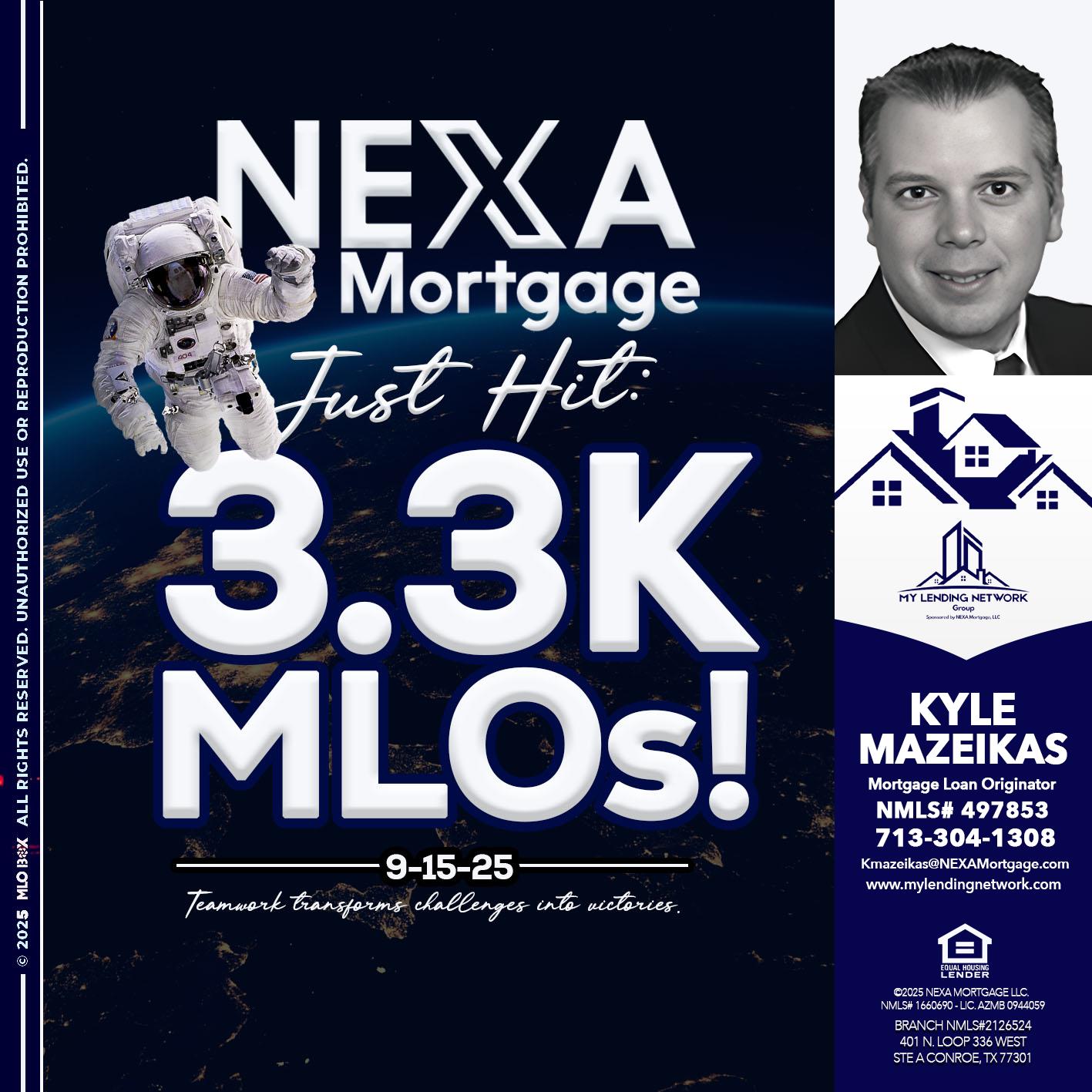 3.3K - Kyle Mazeikas -Branch Manager / Mortgage Advisor