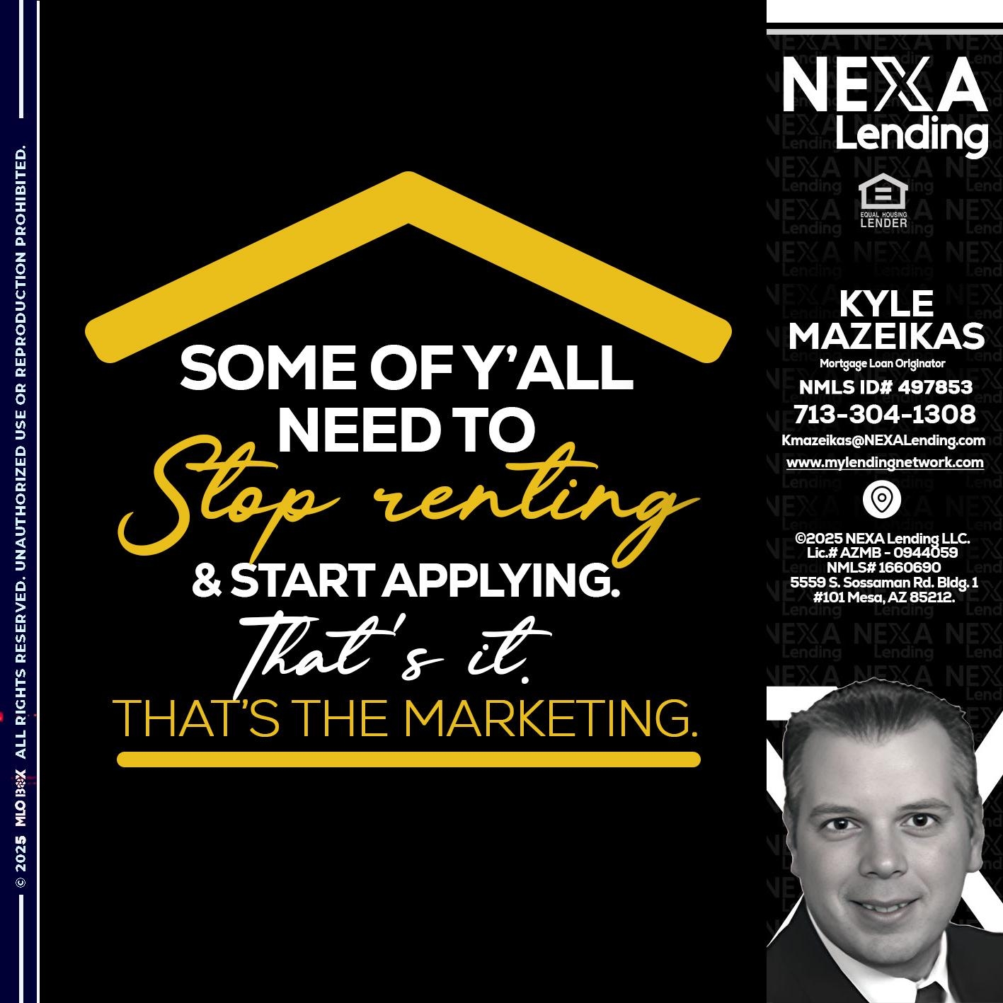 STOP RENTING  - Arthur Wimberly -Mortgage Loan Originator