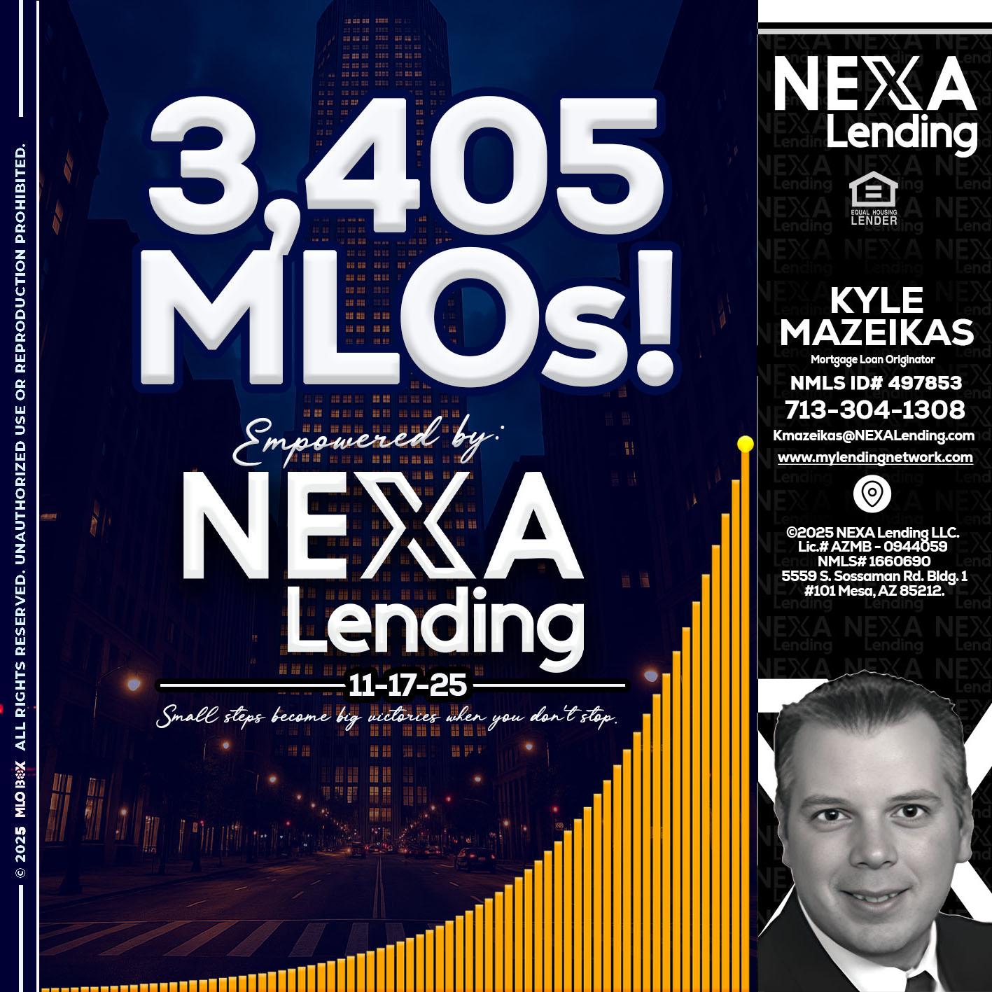 3405 MLOs - Kyle Mazeikas -Branch Manager / Mortgage Advisor