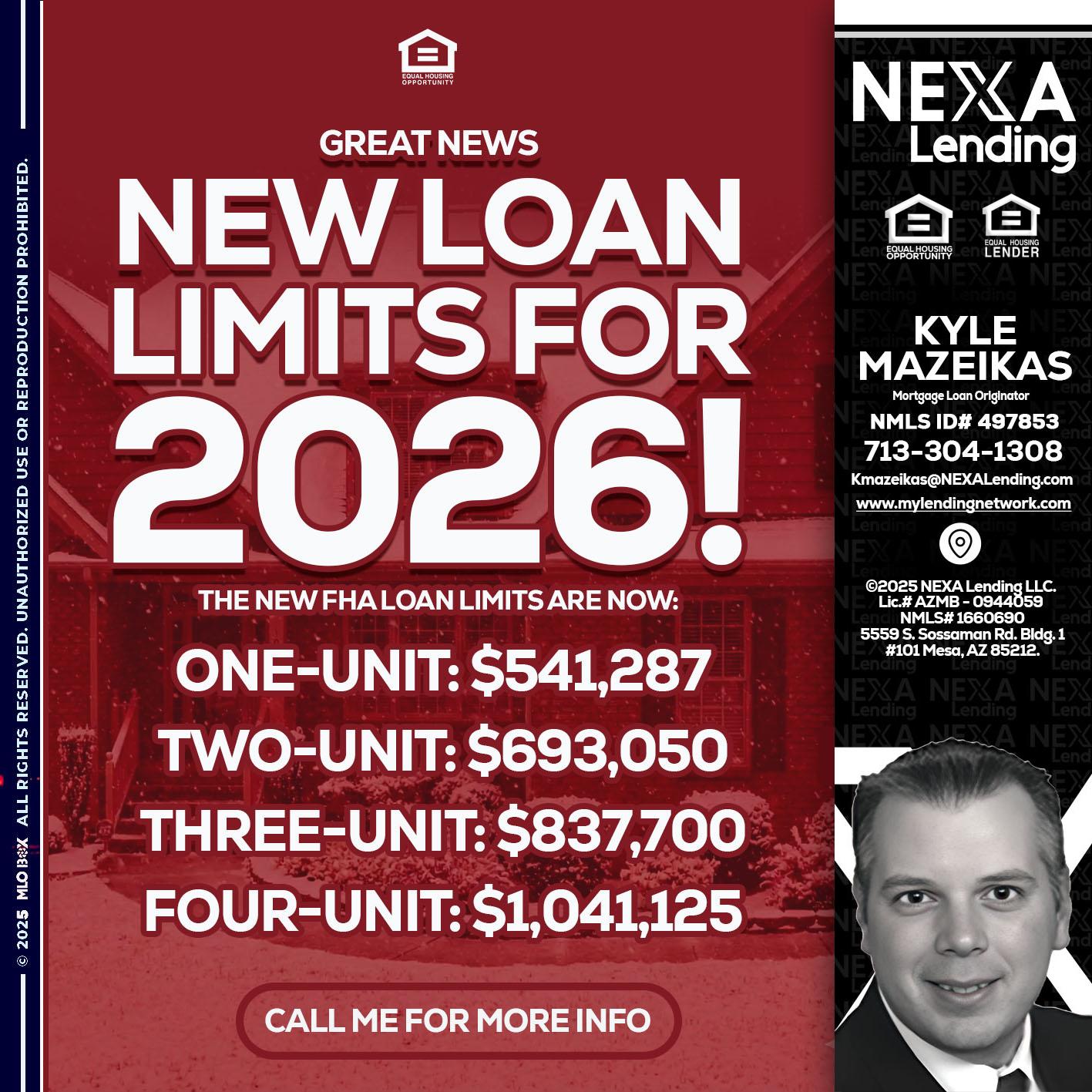 loan limits - Kyle Mazeikas -Branch Manager / Mortgage Advisor