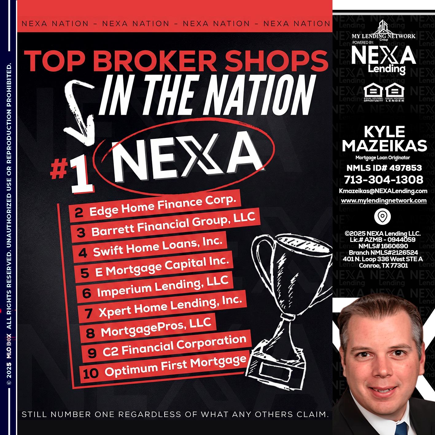 top broker - Kyle Mazeikas -Branch Manager / Mortgage Advisor