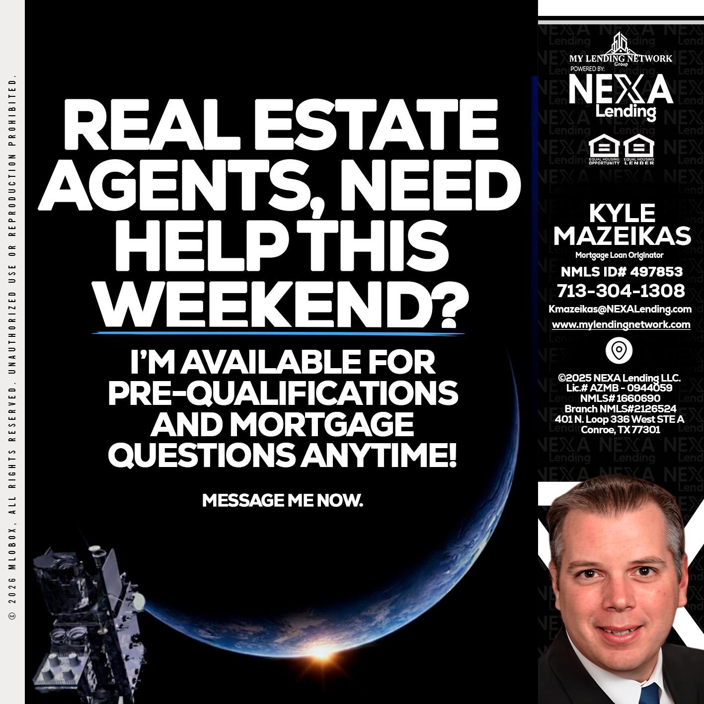 REAL ESTATE AGENTS - Kyle Mazeikas -Branch Manager / Mortgage Advisor