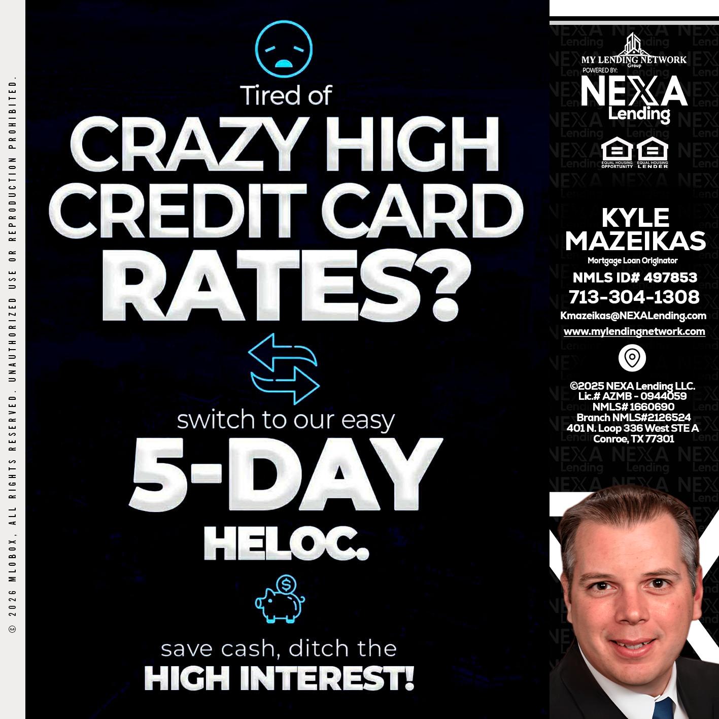 CRAZY HIGH - Kyle Mazeikas -Branch Manager / Mortgage Advisor