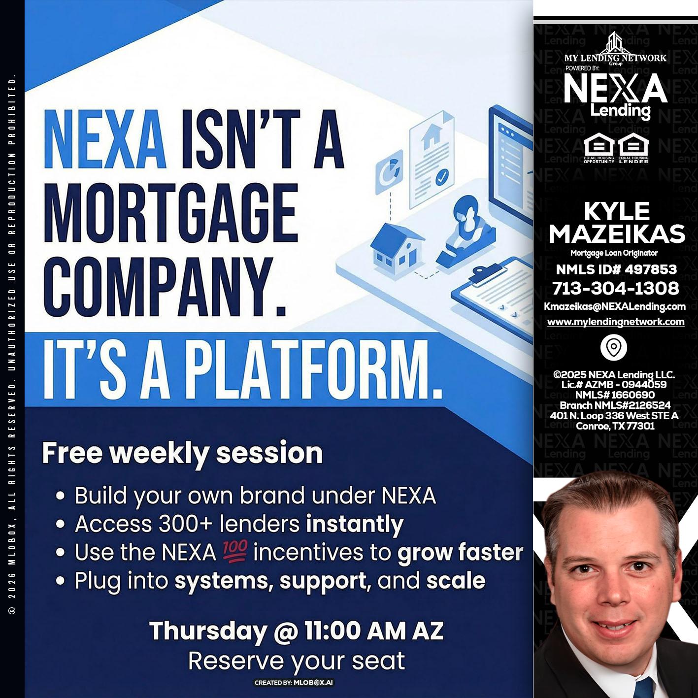 NEXA ISNT - Kyle Mazeikas -Branch Manager / Mortgage Advisor