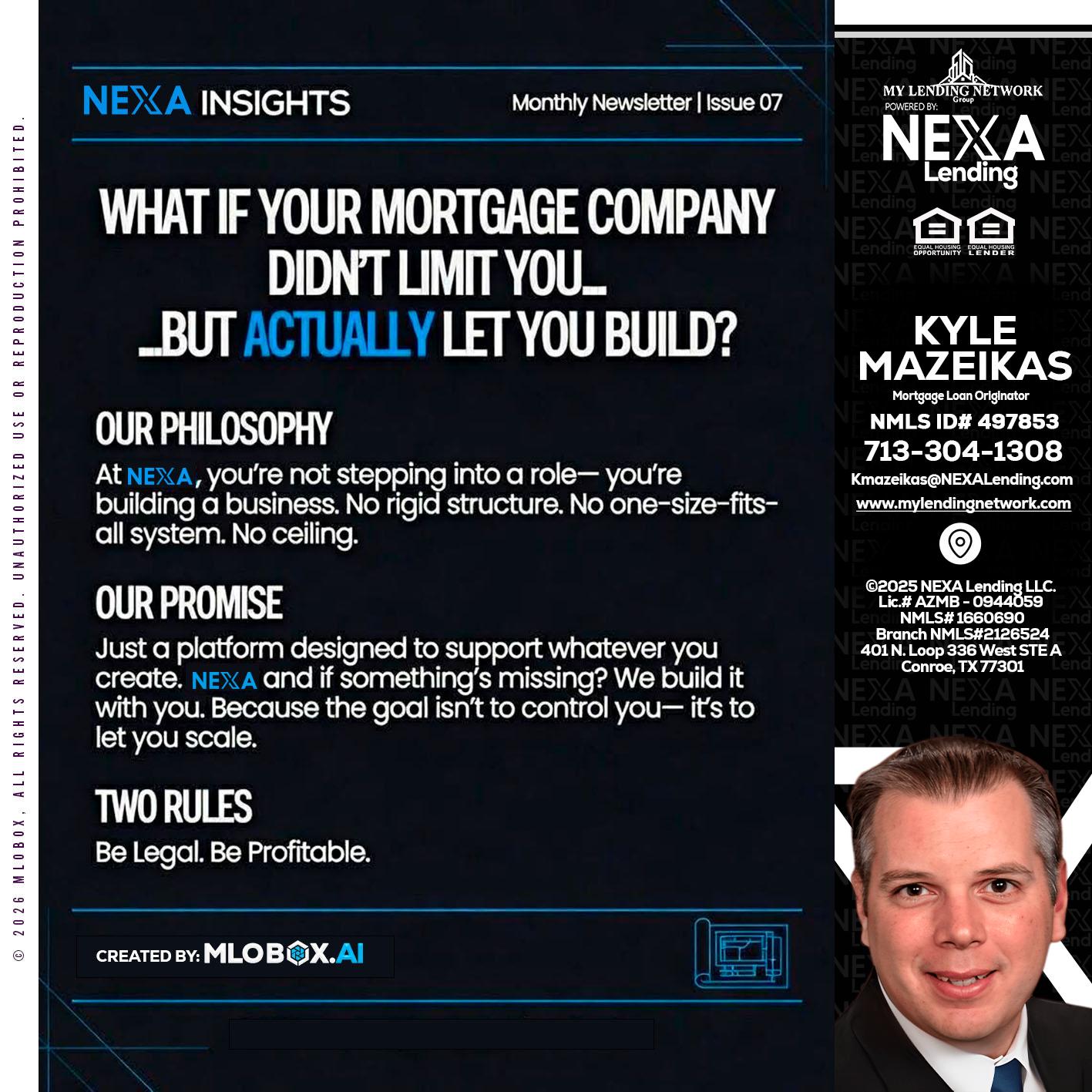 NEXA INSIGHTS - Kyle Mazeikas -Branch Manager / Mortgage Advisor