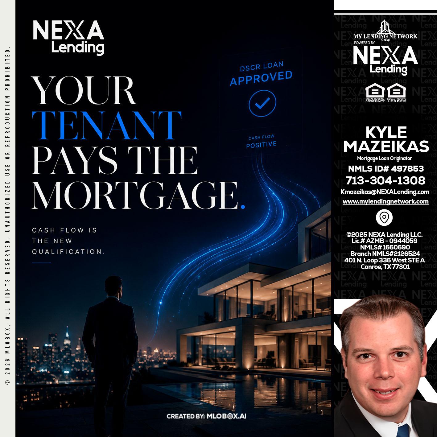 DSCR LOANS - Kyle Mazeikas -Branch Manager / Mortgage Advisor