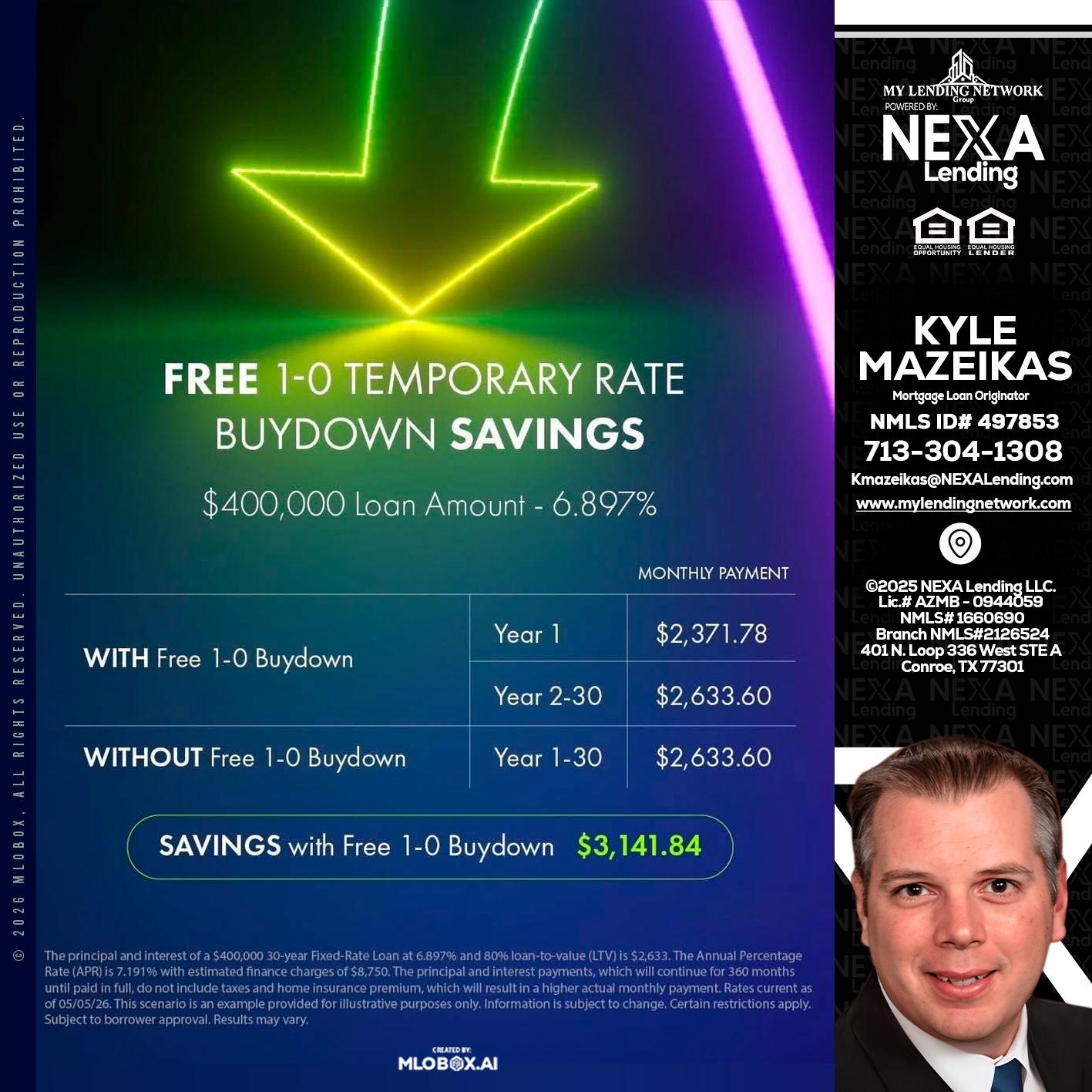 BUYDOWN - Kyle Mazeikas -Branch Manager / Mortgage Advisor