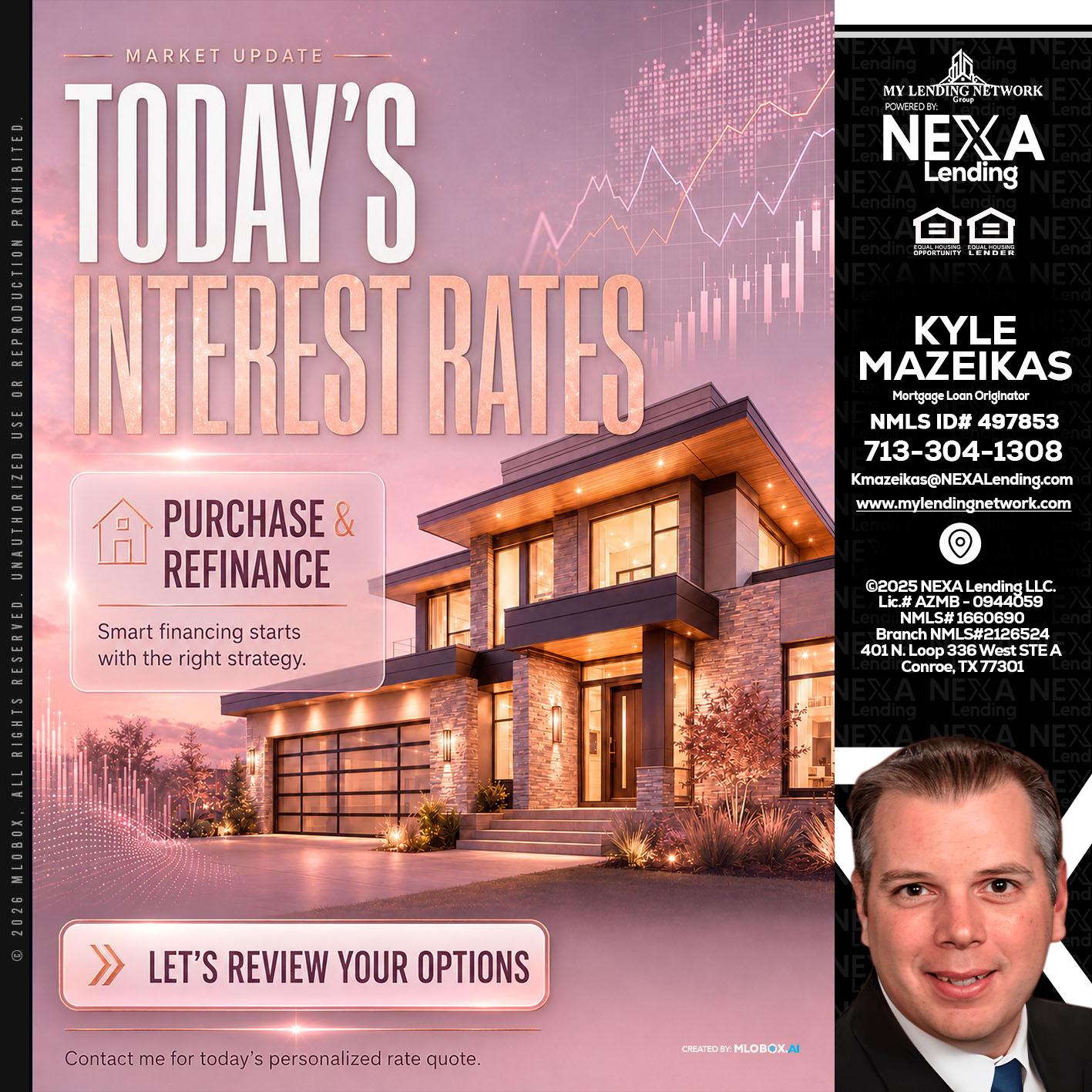 todays interest rates - Kyle Mazeikas -Branch Manager / Mortgage Advisor